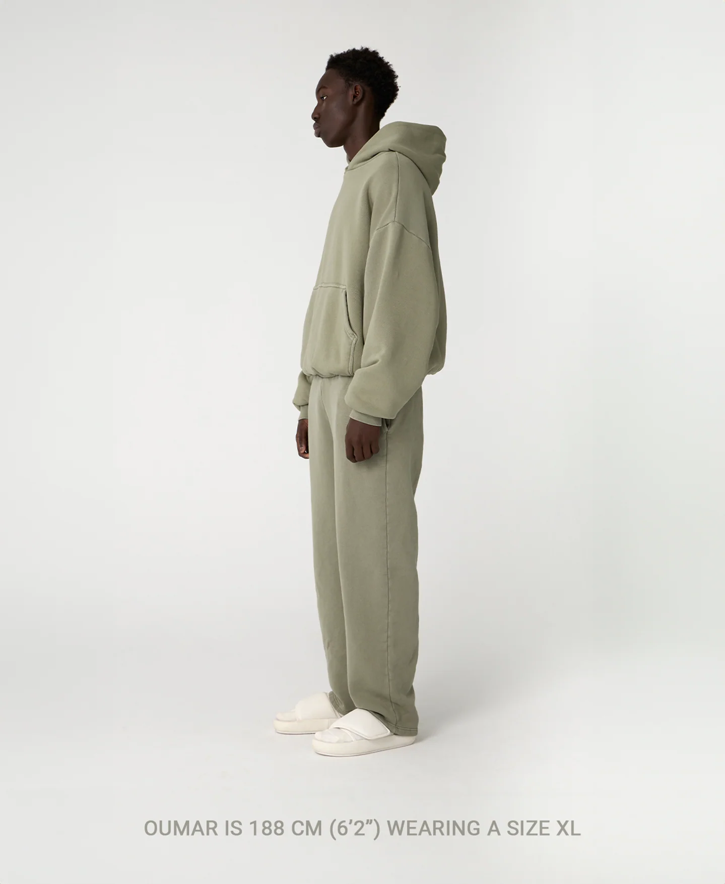 1000 GSM 'Neutral Gray' Double Hoodie - Image 6