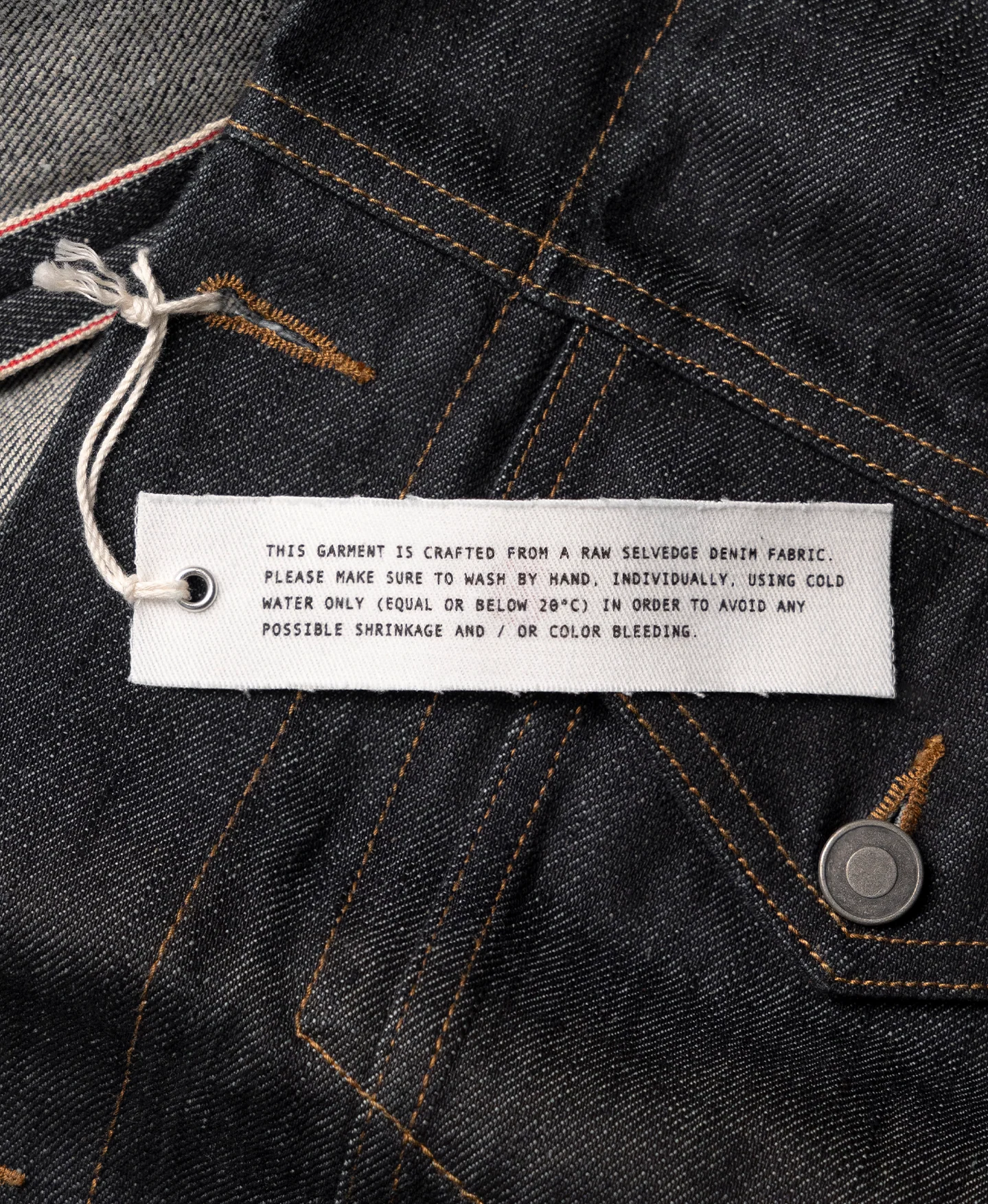 14oz 'Selvedge' Raw Denim Jeans - Image 7