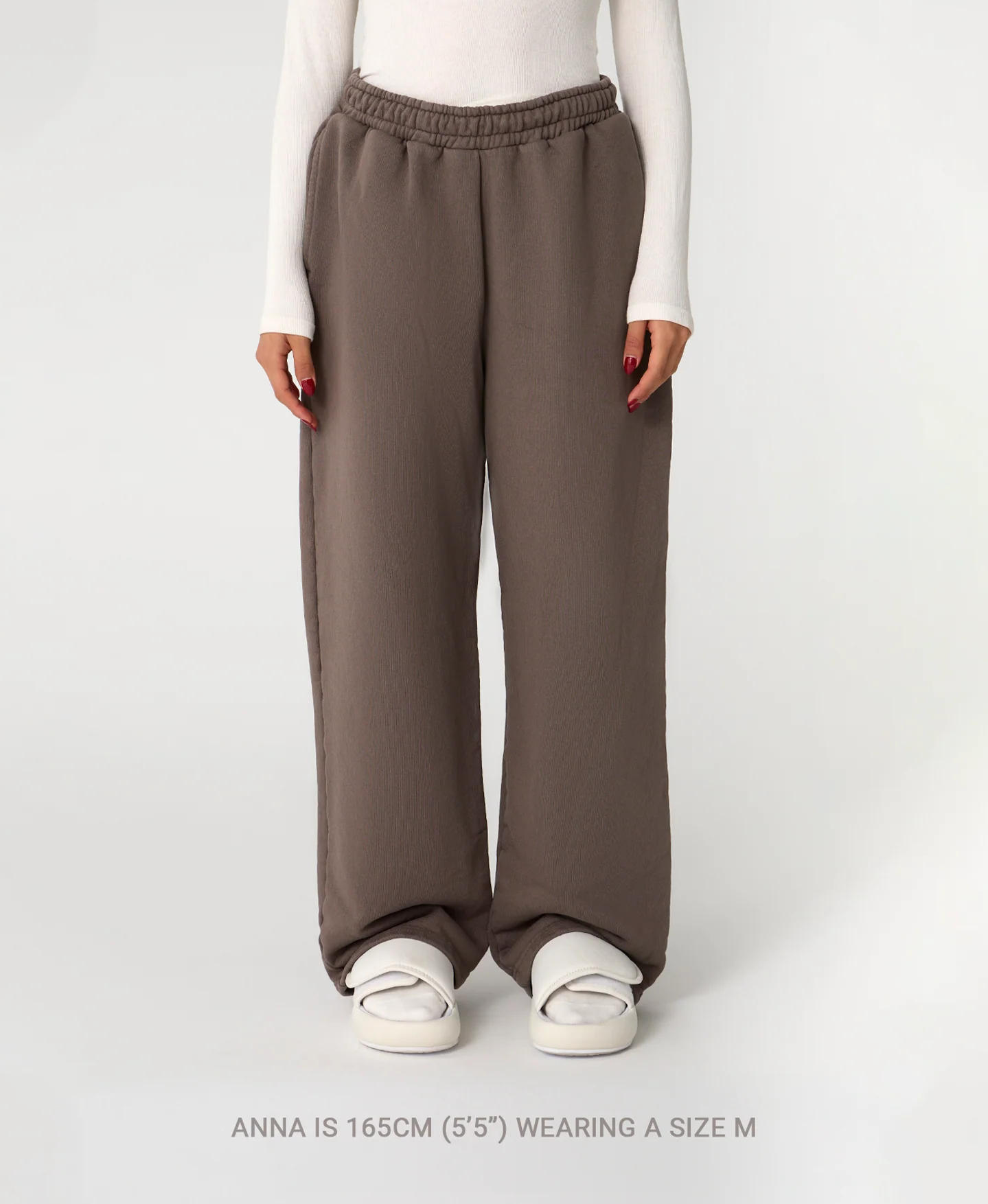 600 GSM 'Ecru' Straight-leg Pants - Image 8